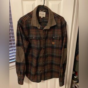Roark Flannel Elbow patches Mens Large